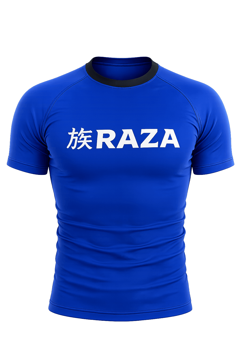 Rashguard azul para Jiu-Jitsu marca Raza, ideal para No-Gi, grappling y MMA