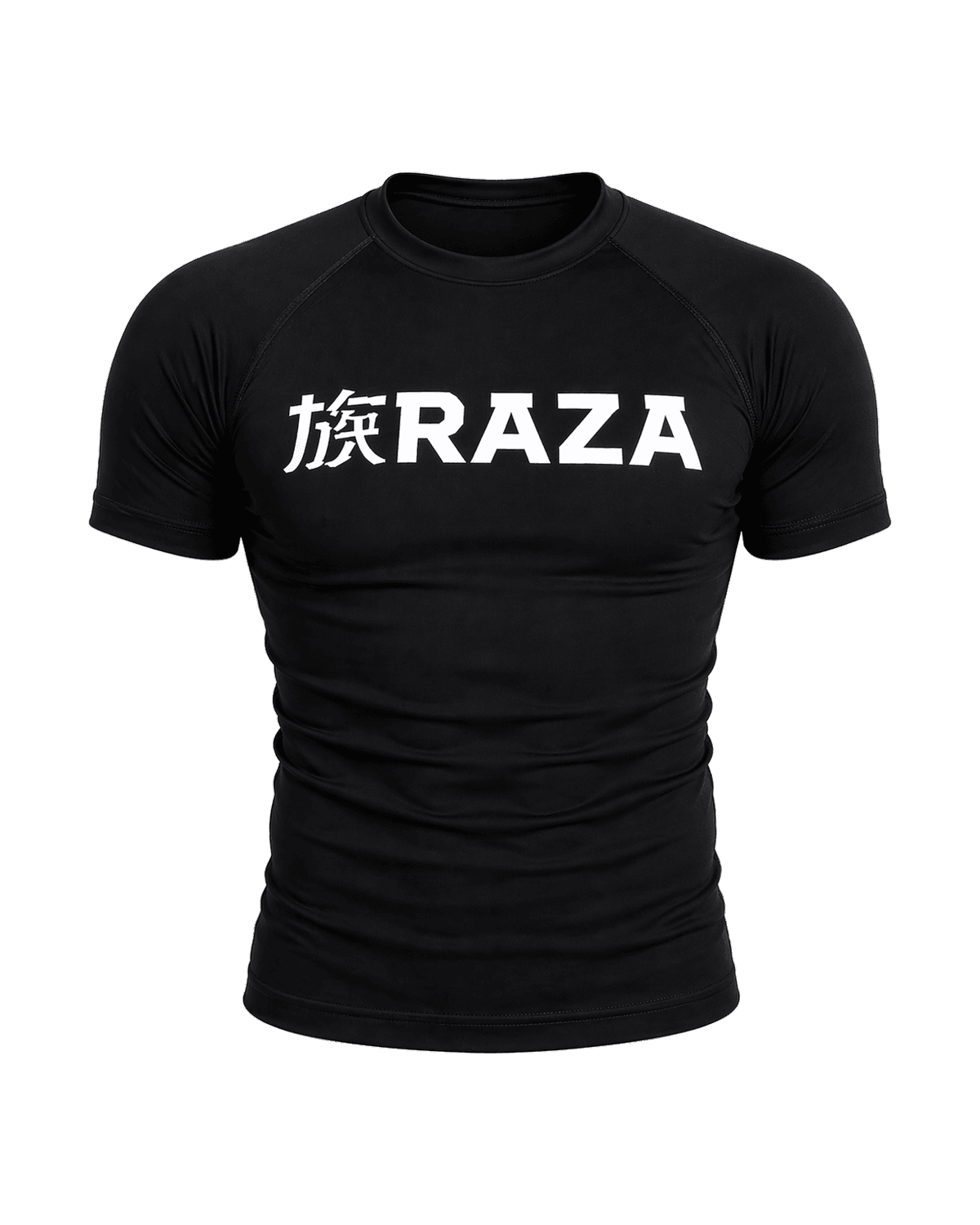 Rashguard negro Raza sobre fondo transparente
